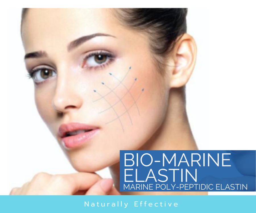 BIO MARINE ELASTIN อีลาสตินจากปลาทะเล ผ่านการไฮโดรไลซิส ซึมเข้าผิวง่าย ลดเลือนริ้วรอย กระชับผิว กระตุ้นการงอกและบำรุงเส้นผม